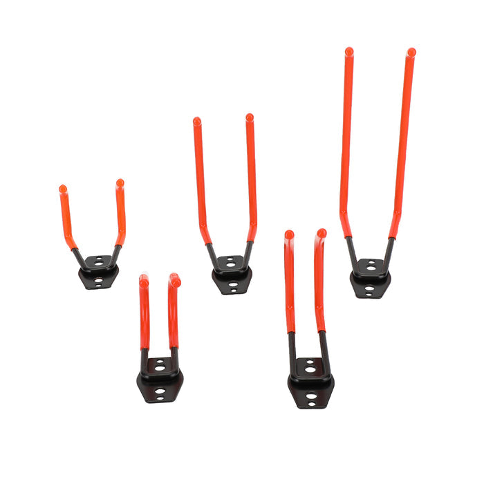 Double Wall Mount Garage Organization Tools 5PCS Heavy Duty Storage Hooks