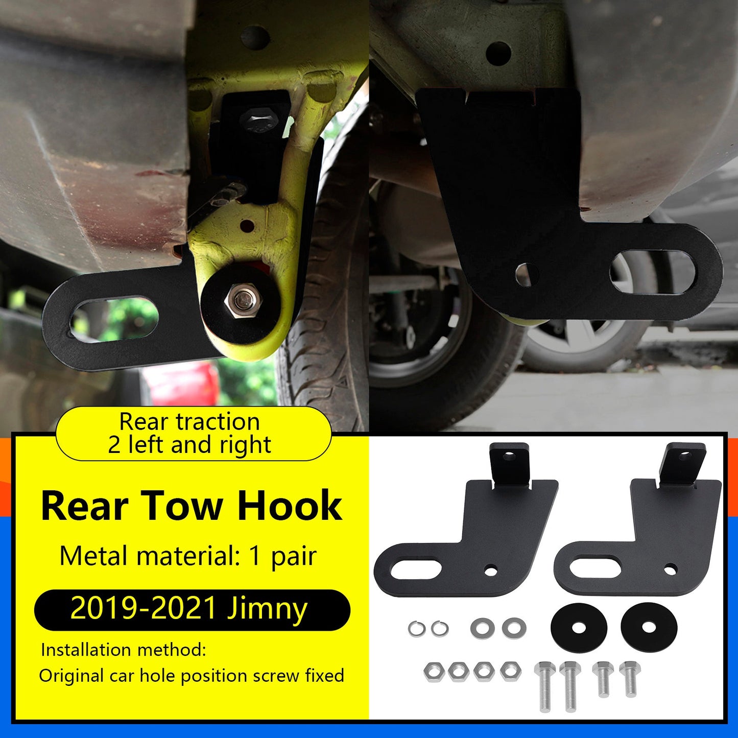 2019-2023 Suzuki Jimny JB64W JB74 2PCS Rear Left & Right Trailer Hitch