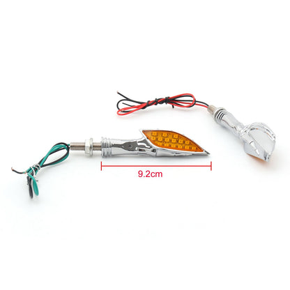 Universal Motorcycle Skeleton Hand LED Turn Signals Blinker Indicator Champoo
