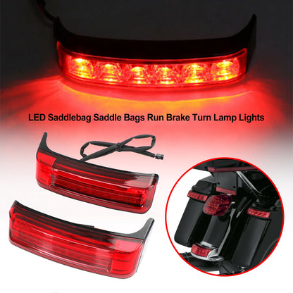 LED Saddlebag Saddle Bags Run Brake Turn L0 Lights For Touring 2014-2021 Champoo