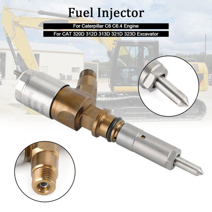 Caterpillar C6 C6.4 Fit CAT 320D Excavator 1PCS Fuel Injector 3264700 10R-7675
