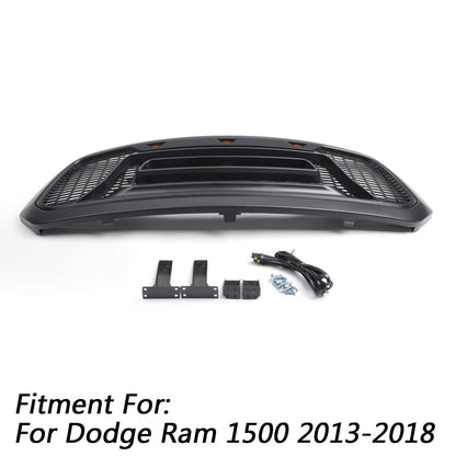 Ram 1500 2013-2018 Dodge Honeycomb Bumper Grill Hood Front Grill