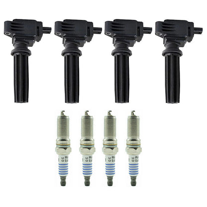 2013-2014 Ford Focus SE Plus Sedan 4-Door 4X Ignition Coils+Spark Plugs UF670