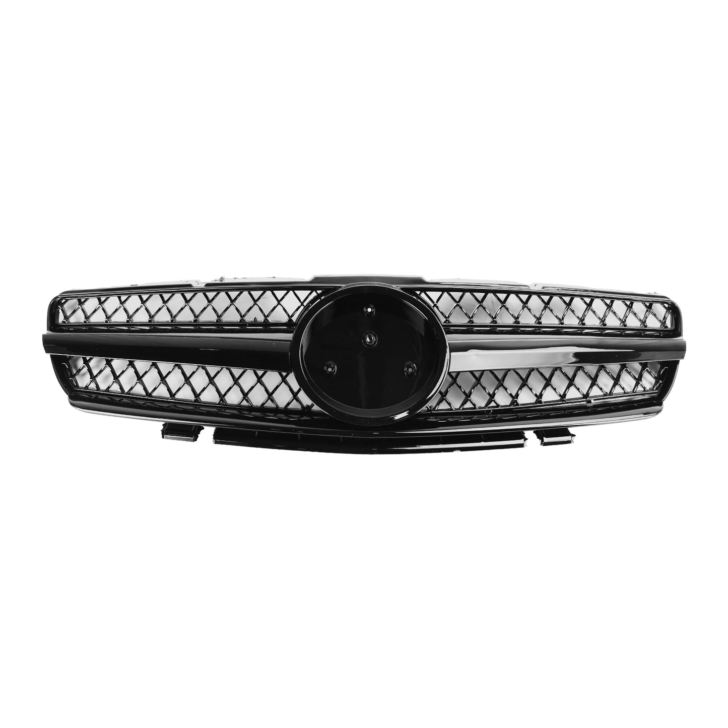 2002-2006 Mercedes Benz R230 SL Class SL350/500/600/SL55/65 1 Fin Star Grill black Chrome Grille