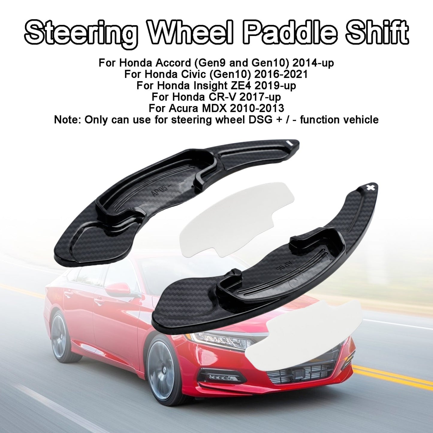 2014-up Honda Accord 2Pcs Steering Wheel Paddle Shifter Extension