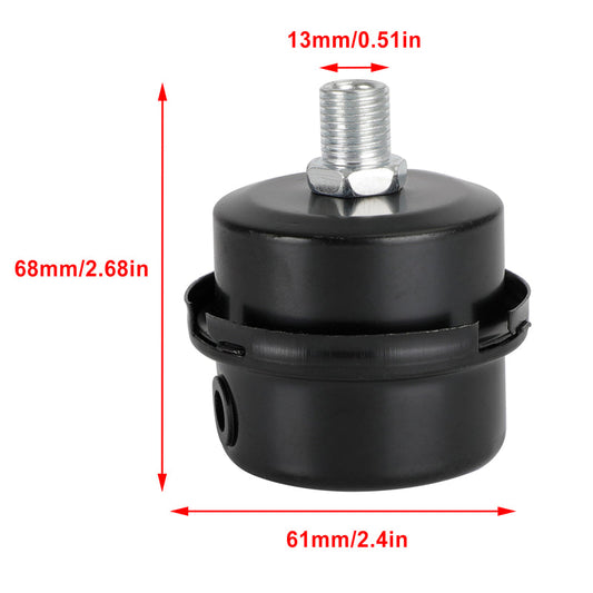 2x Filter Metal Air Compressor Intake Filter Noise Muffler Silencer 1/4" 13Mm