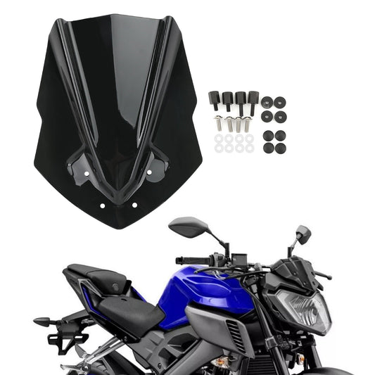 ABS Motorcycle Windshield WindScreen for Yamaha MT125 2015-2019 Black