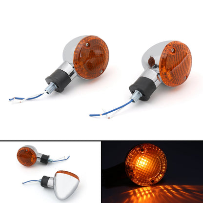 Turn Signal Bullet Lights Motor For Kawasaki Vulcan 800 Yamaha Road Star Champoo