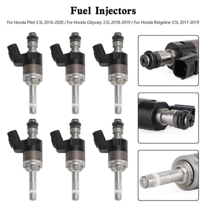 2017-2019 Honda Ridgeline 3.5L 6PCS Fuel Injectors 16010RLV305 16010RLV315