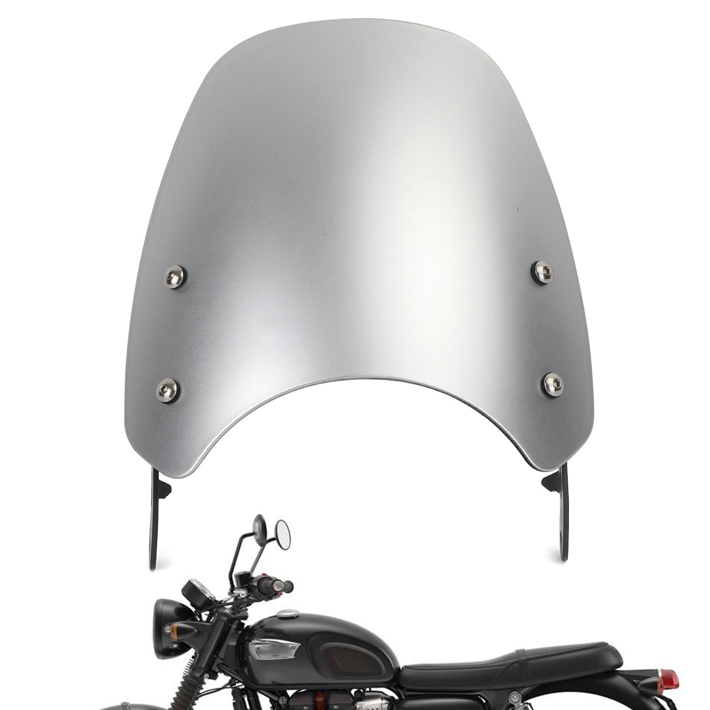ABS Plastic Motor Windshield WindScreen for Triumph Bonneville T100 T120 Silver