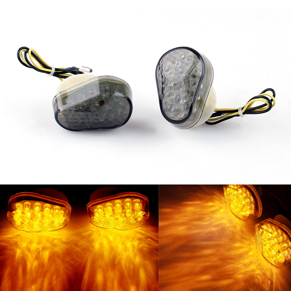Kawasaki 98-13 ZX6R 04-13 ZX10R ZX 7R 9R 12R ZZR600 LED Turn Signals Champoo
