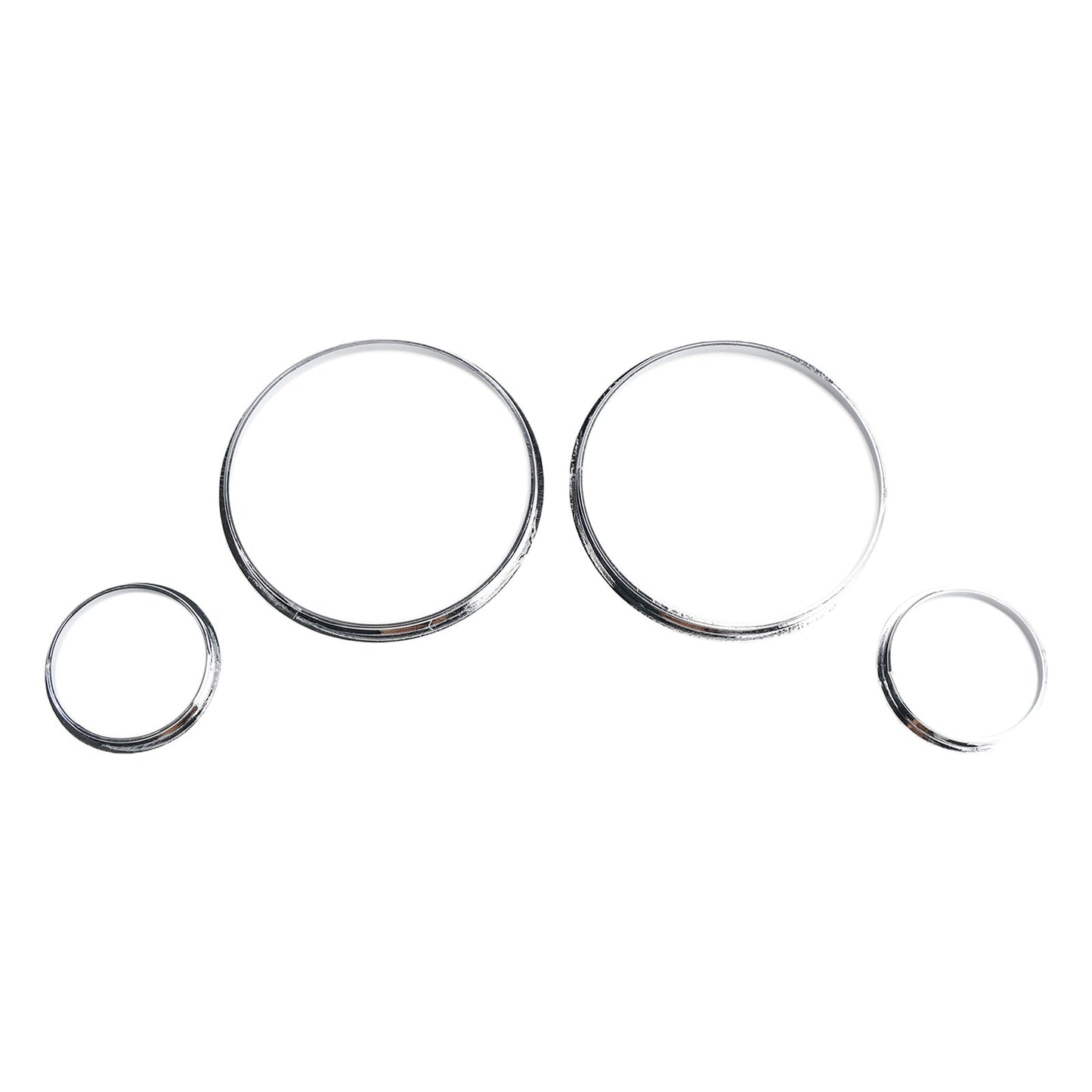 1995-2004 BMW E39 5 Series Silver Dash Trim Rings Speedometer Gauge Cluster Panel GF1734008