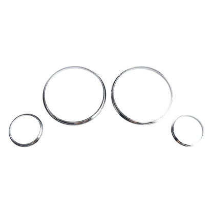 1995-2004 BMW E39 5 Series Silver Dash Trim Rings Speedometer Gauge Cluster Panel GF1734008