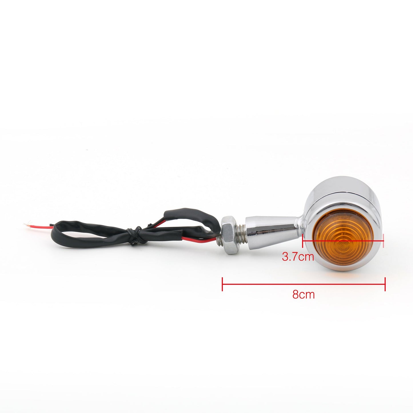 2x Bullet Mini Heavy Duty Motorcycle Turn Signal Indicators Light Blinkers Black Champoo