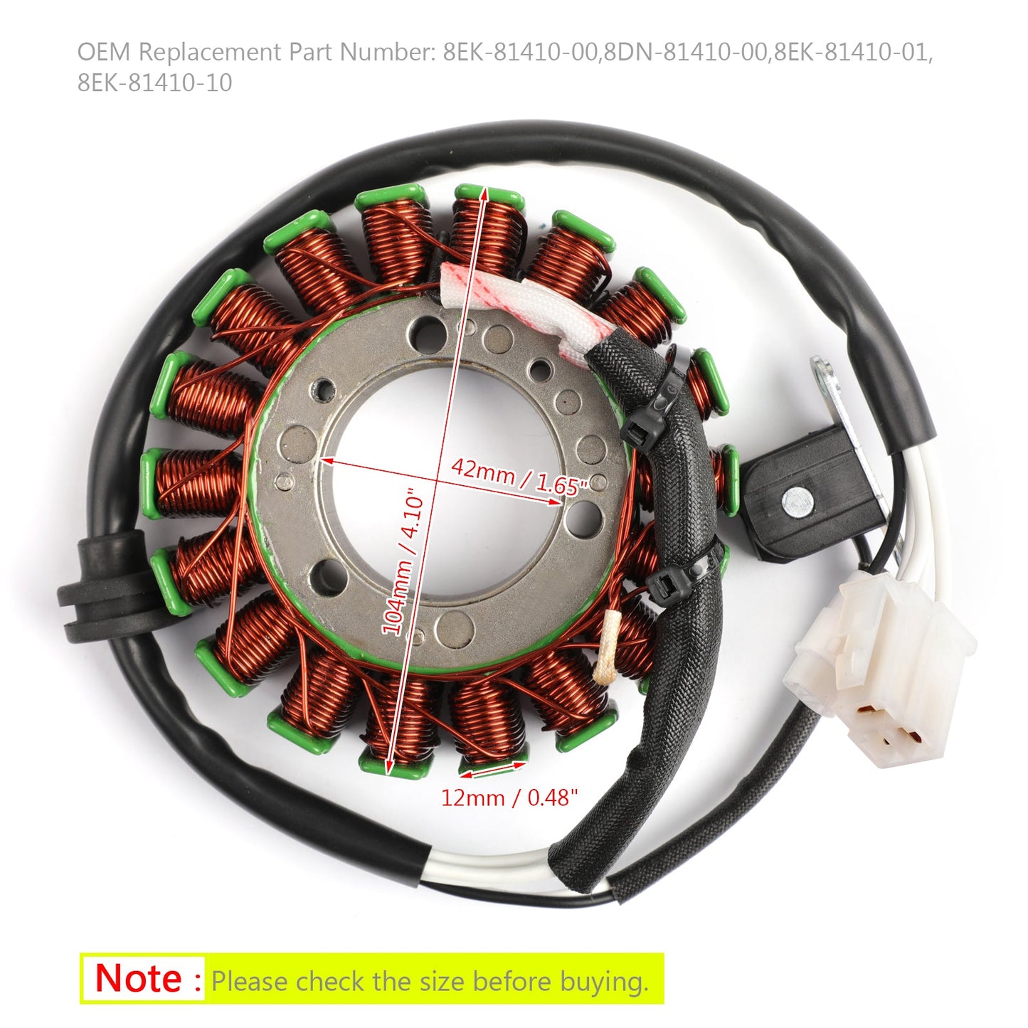 2004 Yamaha Venture 700 8EK-81410-00 Generator Stator