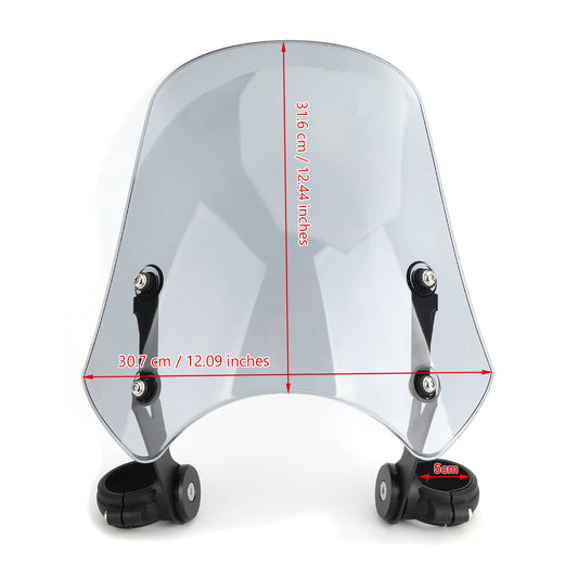 ABS Motorcycle Windscreen Windshield for Harley Dyna Softail Models Gray