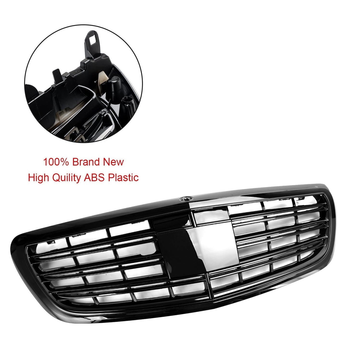2014-2020 Mercedes-Benz S-class W222 Black Grille Front Bumper Replacement Grill W/ ACC
