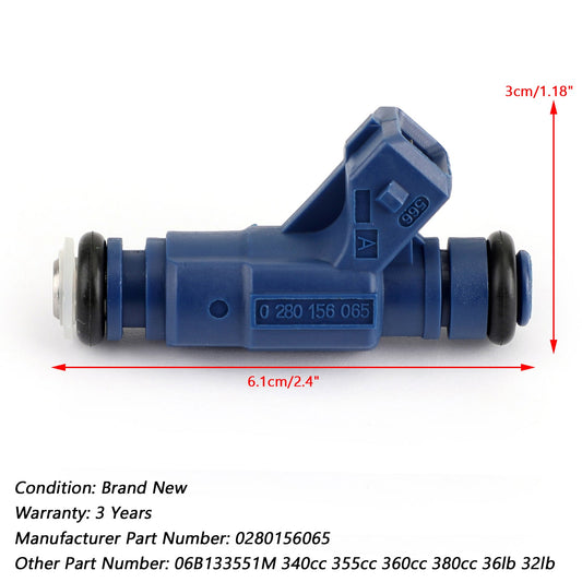 Fuel Injector 0280156065 Audi A4 Quattro VW Passat 1.8L 06B133551M 852-12185 0280156065