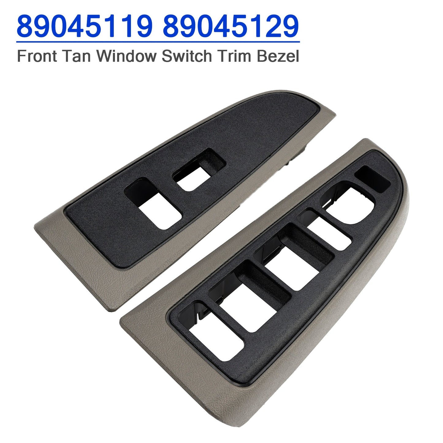 2003-2007 GMC Sierra 1500 2500 3500 Front Tan Window Switch Trim Bezel 89045119 89045129