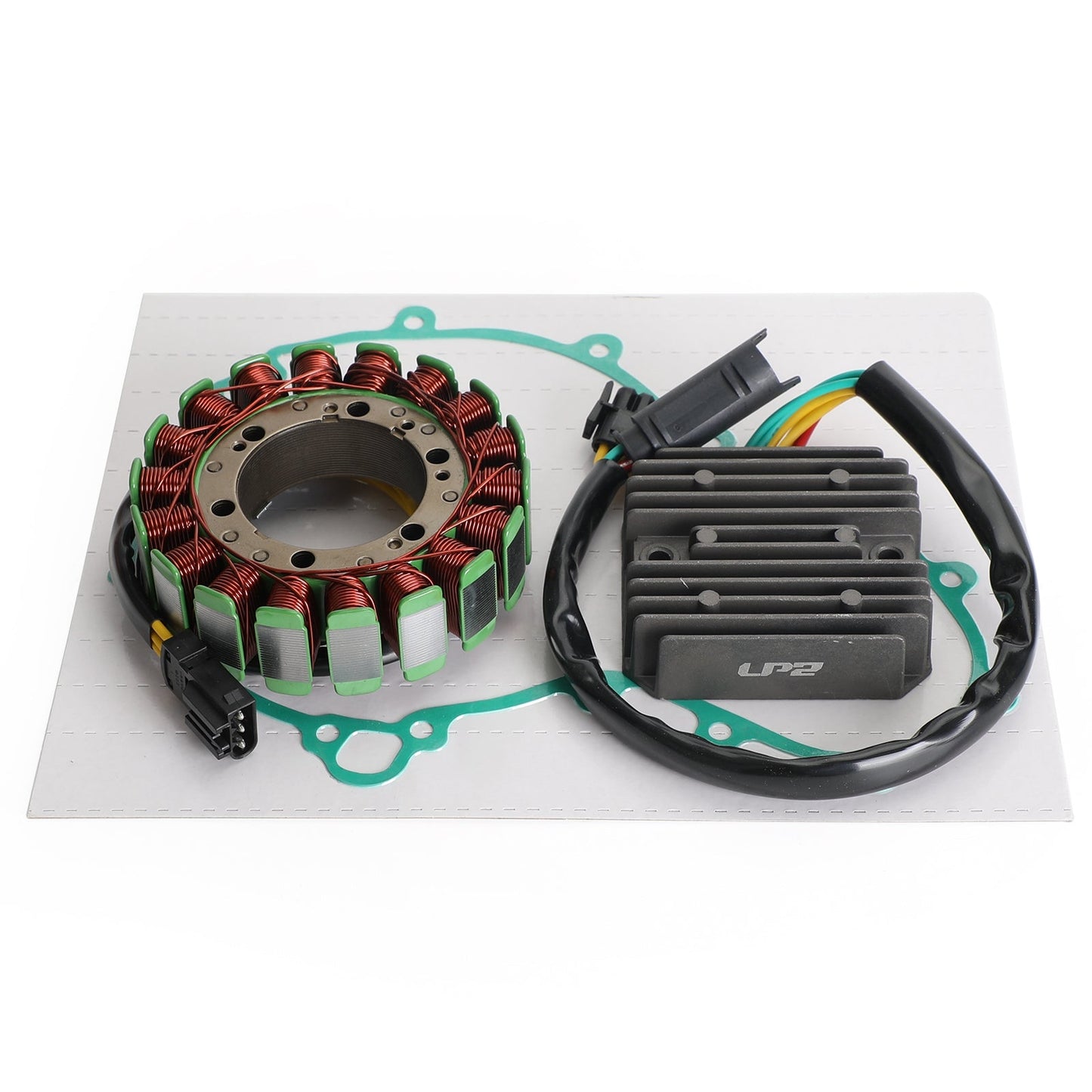 2004-2010 BMW F800S K71 Magneto Stator Coil 12318524422 + Rectifier Regulator 61312346550 + Gasket 11147670688