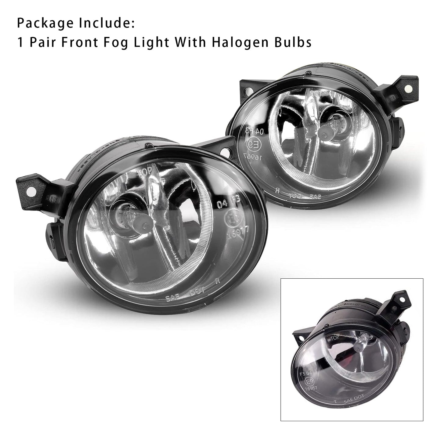 Volkswagen GOLF MK5 Pair Front Fog Light Lamps 1K0941699C 1K0941700C