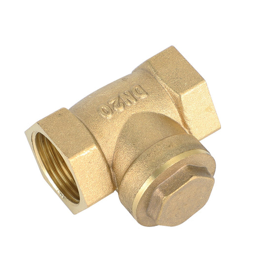 3/4" Female Thread Brass Horizontal DN15 One-Way Non-Return Swing Check Valve