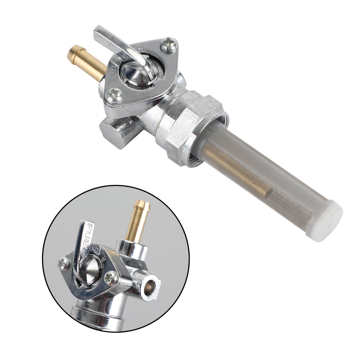 Dyna Super Glide Electra Glide 62167-81 62163-75 22mm Petcock Fuel Valve Straight Outlet