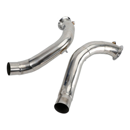 2011-2018 BMW M6 Gran Coupe F06 with S63 Motor 3" Exhaust Catless Downpipes Stainless Steel