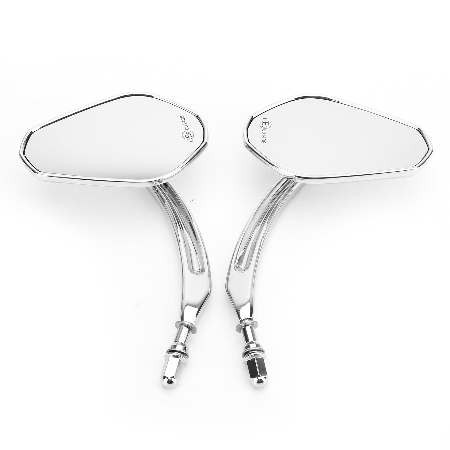 Black Diamond Rear View Mirrors Motorcycle For Cruiser Touring Chopper Sportster
