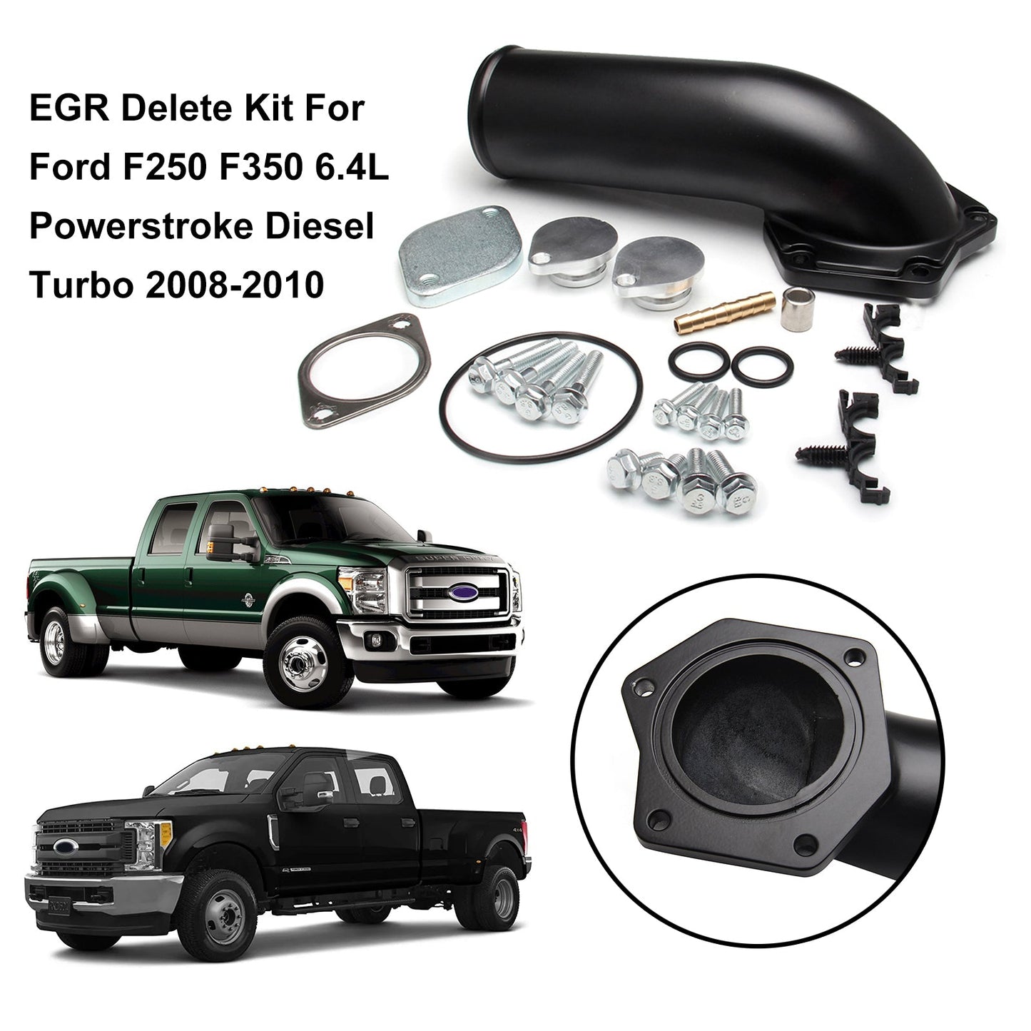 08-10 F250 F350 6.4L Powerstroke Diesel Turbo Ford EGR Delete Kit