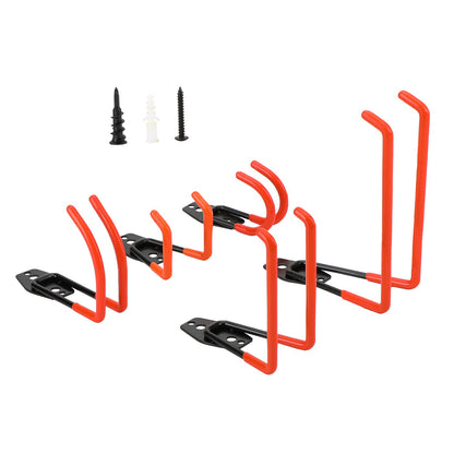 Double Wall Mount Garage Organization Tools 5PCS Heavy Duty Storage Hooks