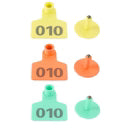 001-100 Number-Ear Tag For Animal Livestock Cattle Cow Pig Label Green
