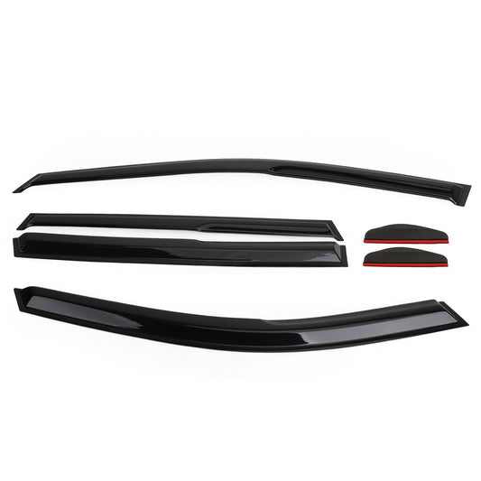 6PCS Side Window Rain Guards Sun Visor Deflectors Hyundai Accent Sedan 2012-2017