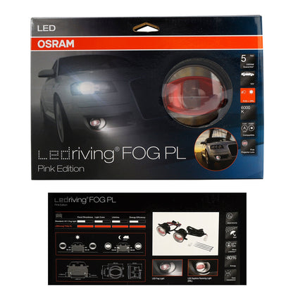 OSRAM Car Light Ledtiving FOG DRL Pink Edition 90MM 6000K LED FOG103-Pink