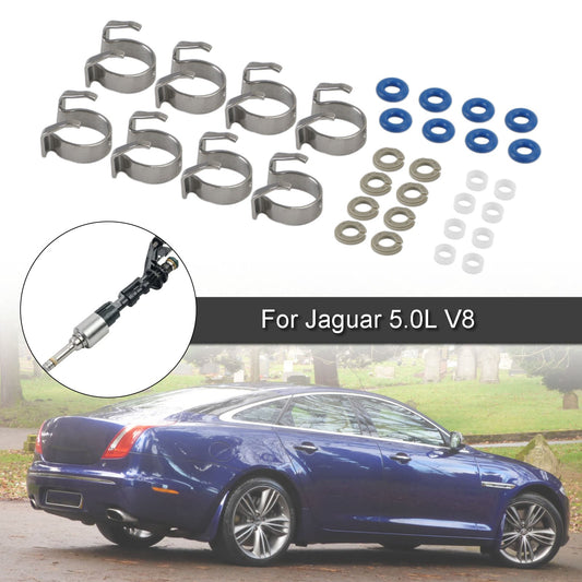 8PCS Fuel Injectors Repair Seal Kit 0261500105 FJ1161 Jaguar/Range Rover 5.0L V8