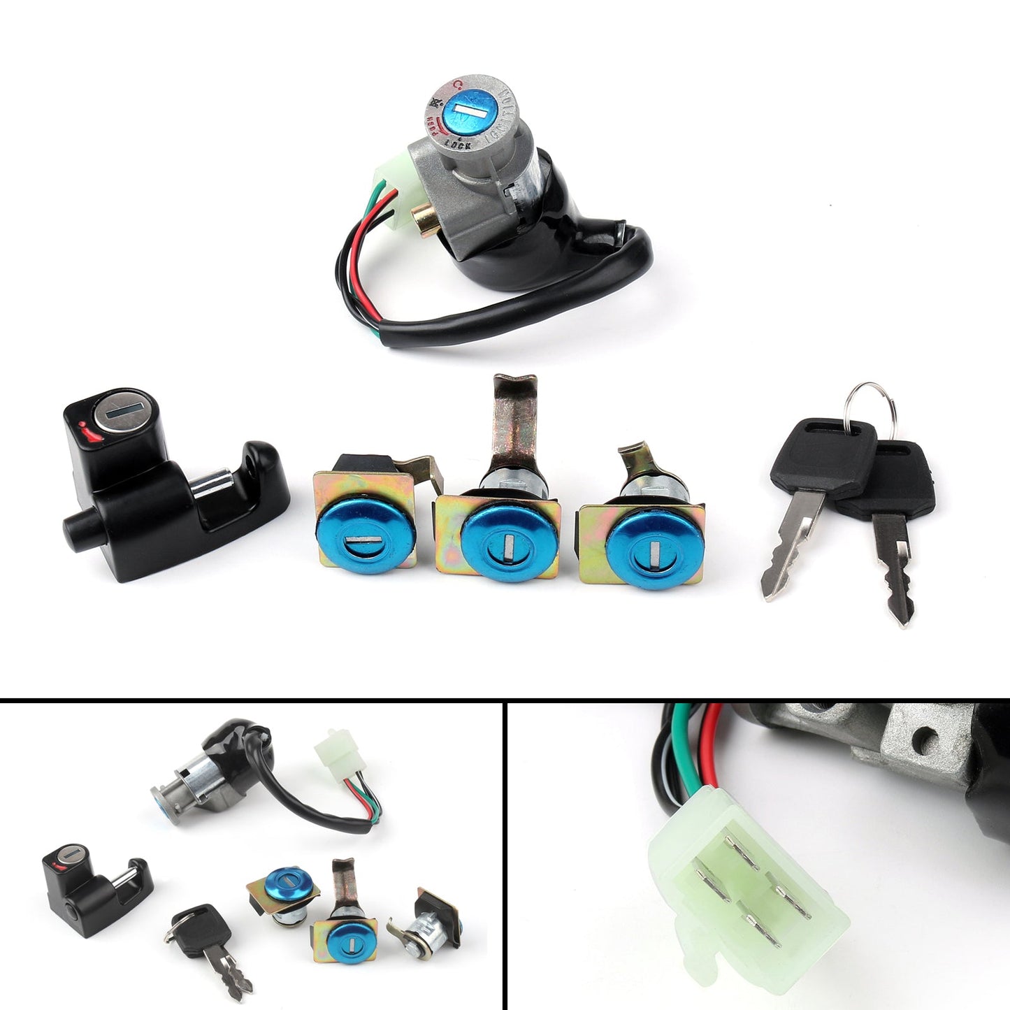 Honda CN250 Helix 1986-2007 Ignition Switch Fuel Gas Cap Cover Key Lock Set