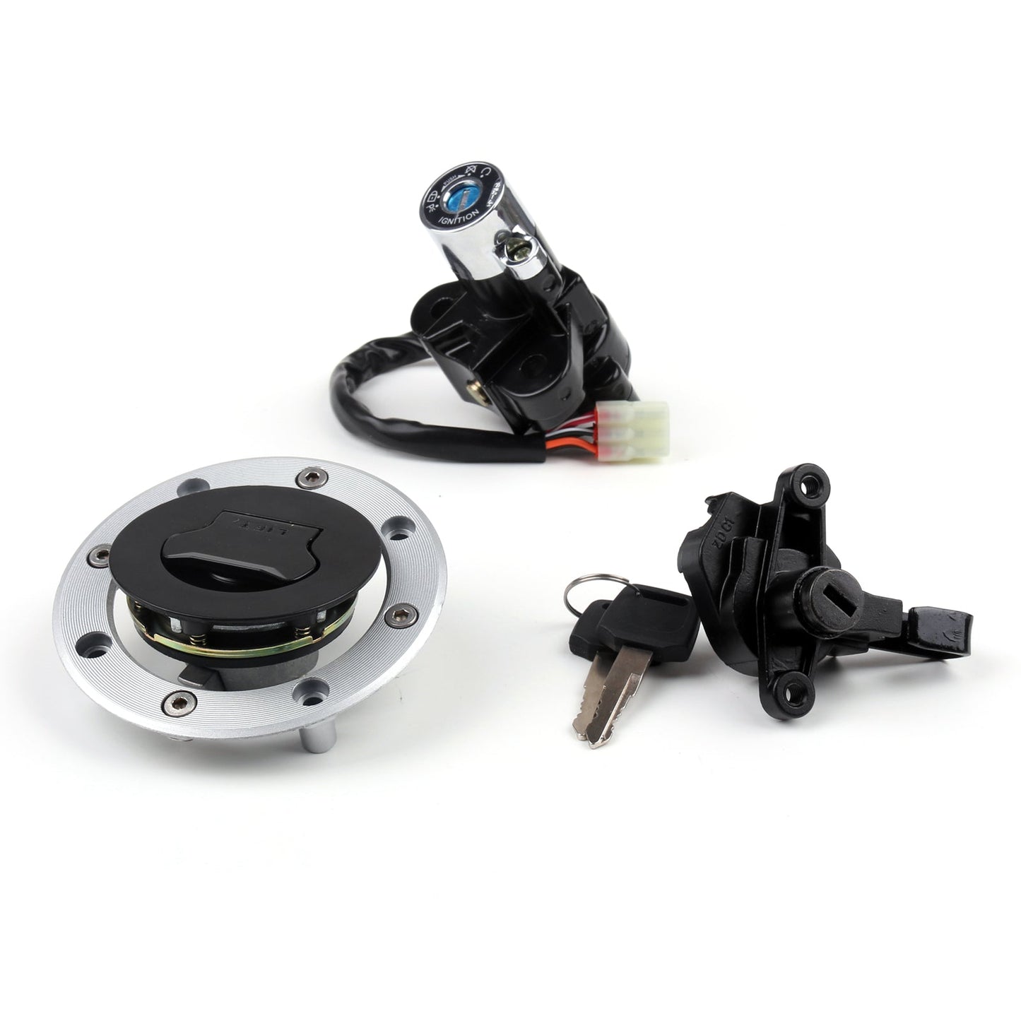 Suzuki GSF600 GSF1200 1995-2005 Ignition Switch Seat Fuel Gas Cap Lock Key Set