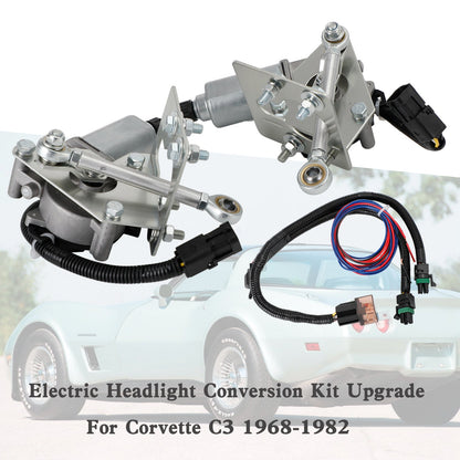 Corvette C3 1968-1982 Electric Headlight Conversion Kit Upgrade