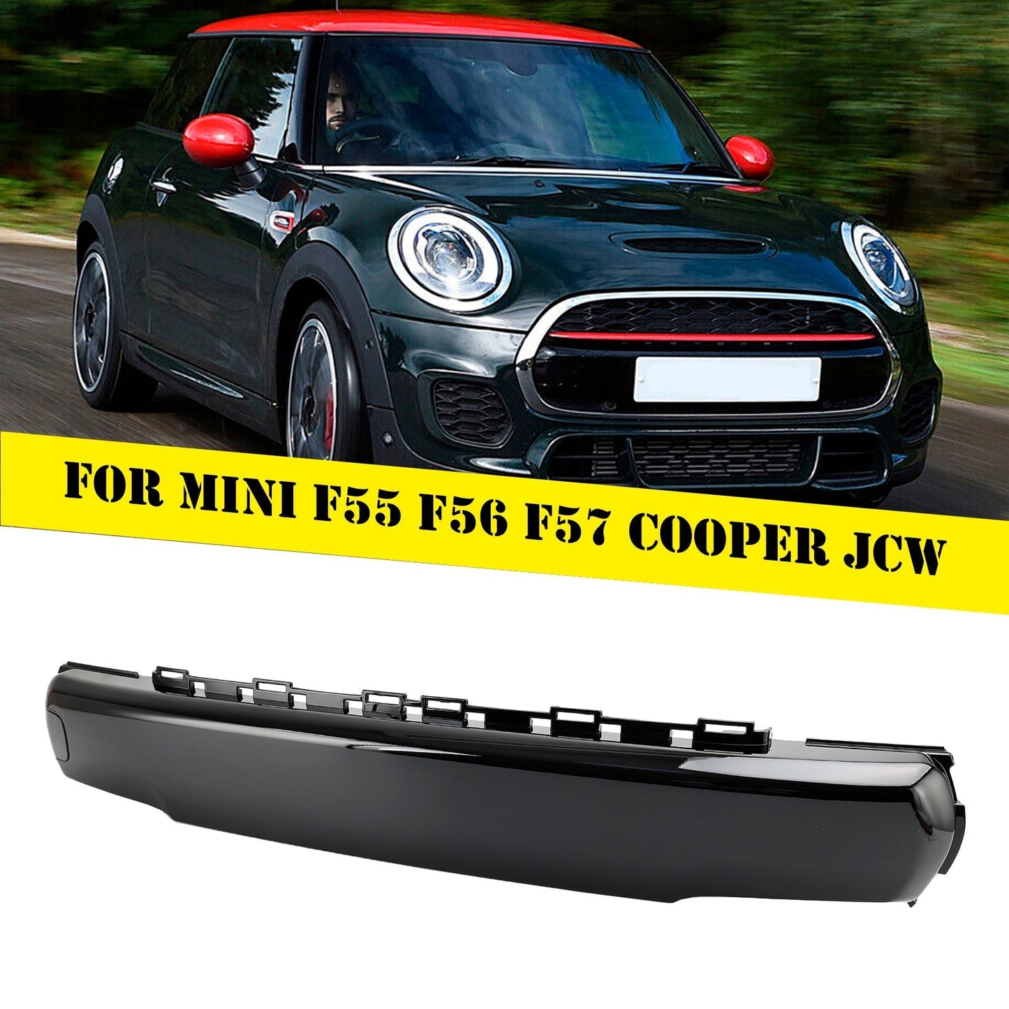 2014-2021 Mini Cabrio F57 Cooper S JCW Front Number Plate Cover Gloss Black 51117337791 7337791