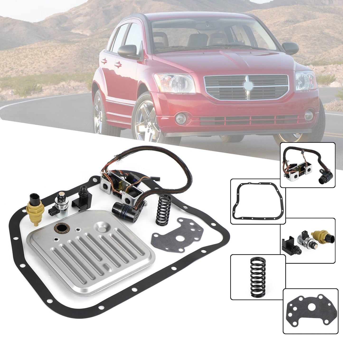 A518 46RE 48RE A518 A618 Transmission Filter Kit w/ Solenoid +Sensor Set Fit 2000-Up Chrysler Dodge Jeep