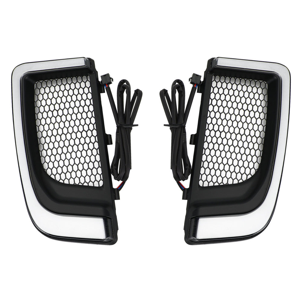 Harley Electra FLH T Road Glide Tracer LED Lower Fairing Lower Grills Lights Champoo