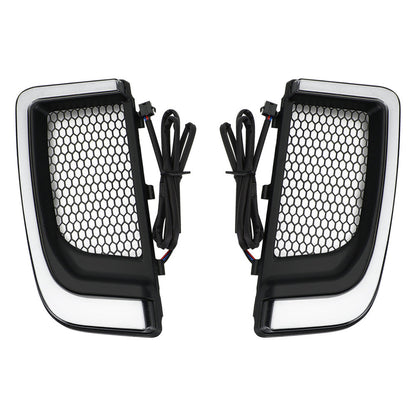 Harley Electra FLH T Road Glide Tracer LED Lower Fairing Lower Grills Lights Champoo