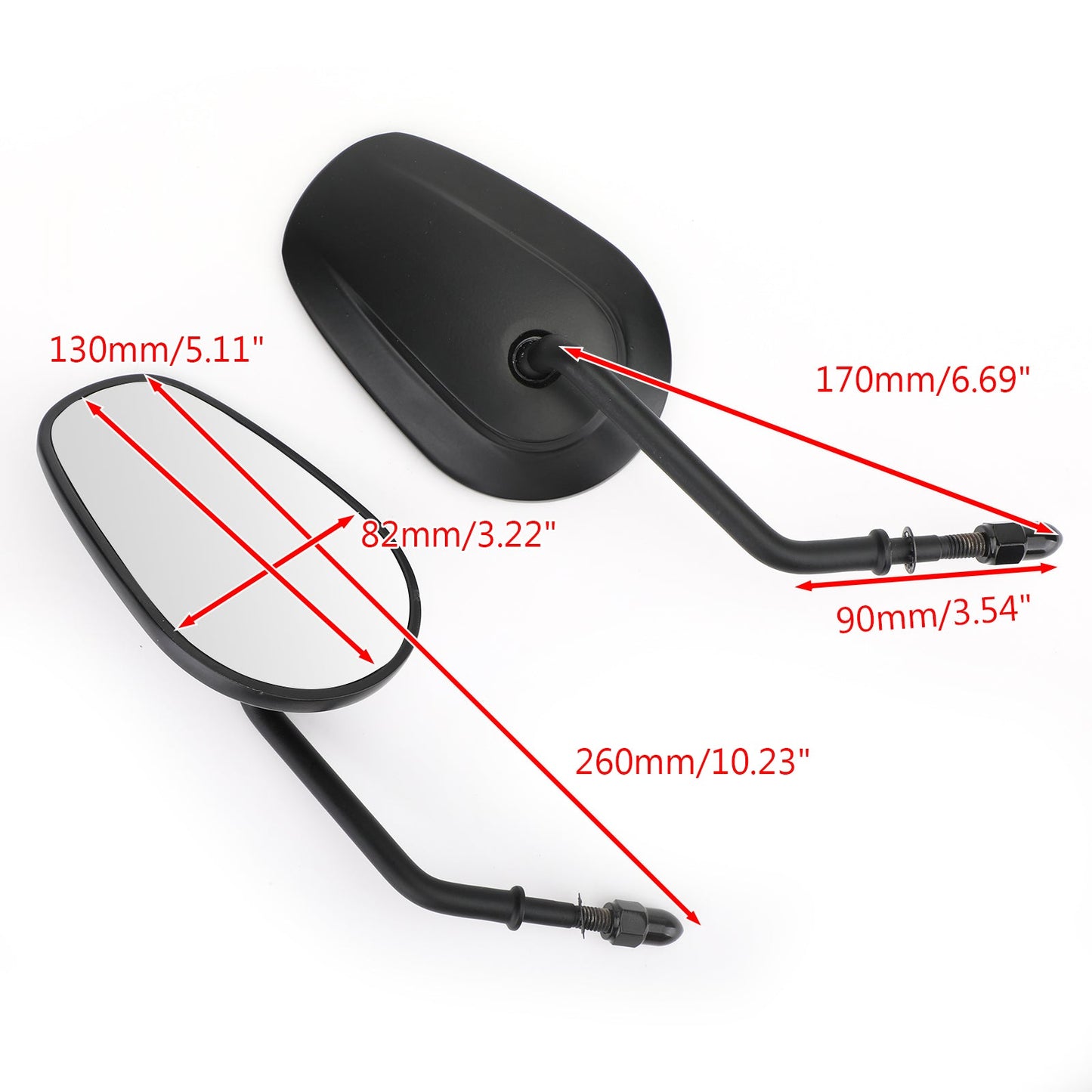 Rear View Mirrors For Touring Road King Sportster XL883 XL1200 Dyna Softail