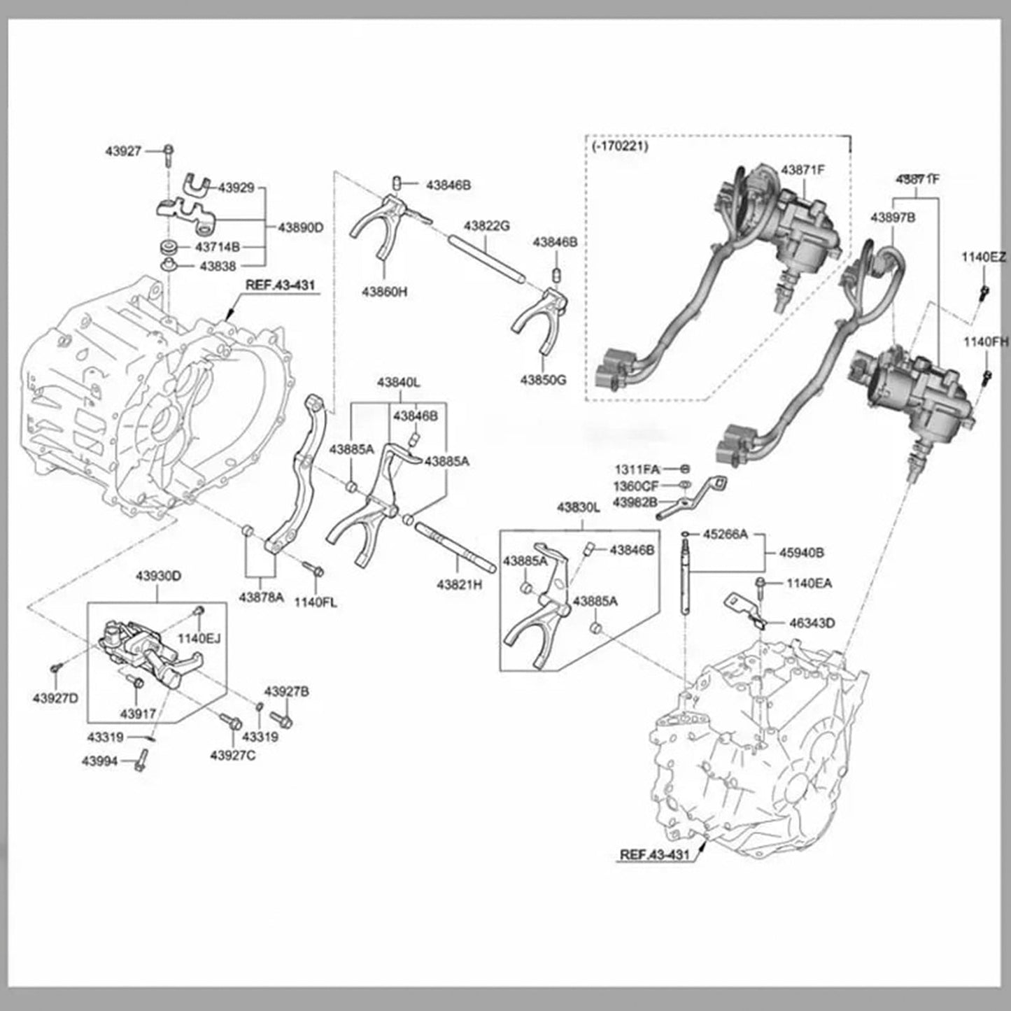 2017-2021 Kia Forte Actuator Assy-Gear 5-Pin 438002D000 438002D205