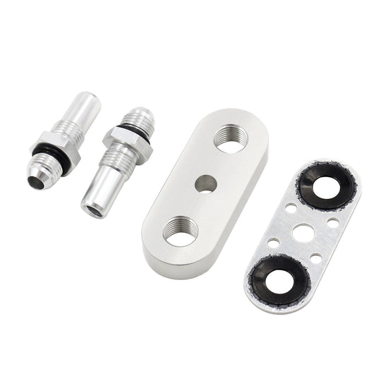 Cooler Line Adapter Plate 6AN Fittings Seal For 6L80E 6L90E 8L90E Transmission
