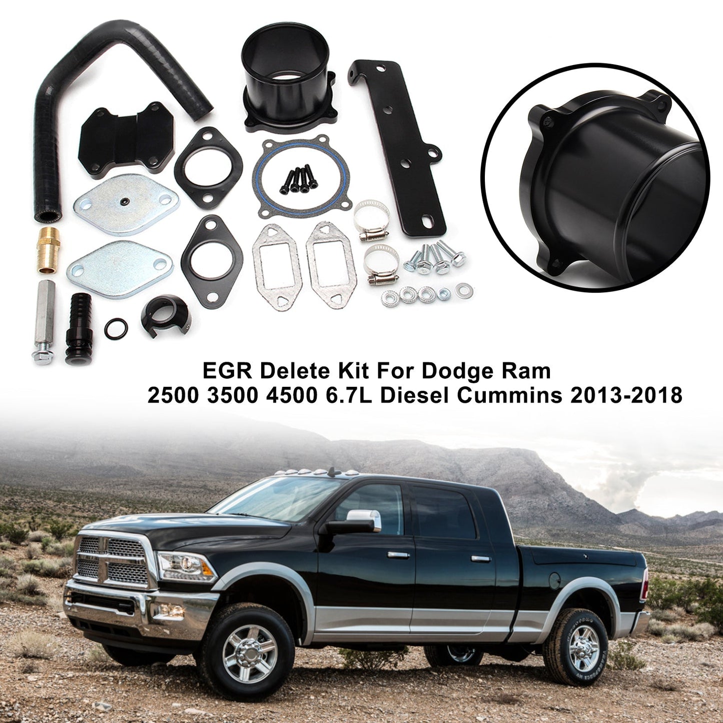 2013-2018 Dodge Ram 6.7L Cummins Diesel EGR Plate Cooler & Throttle Valve Delete Kit