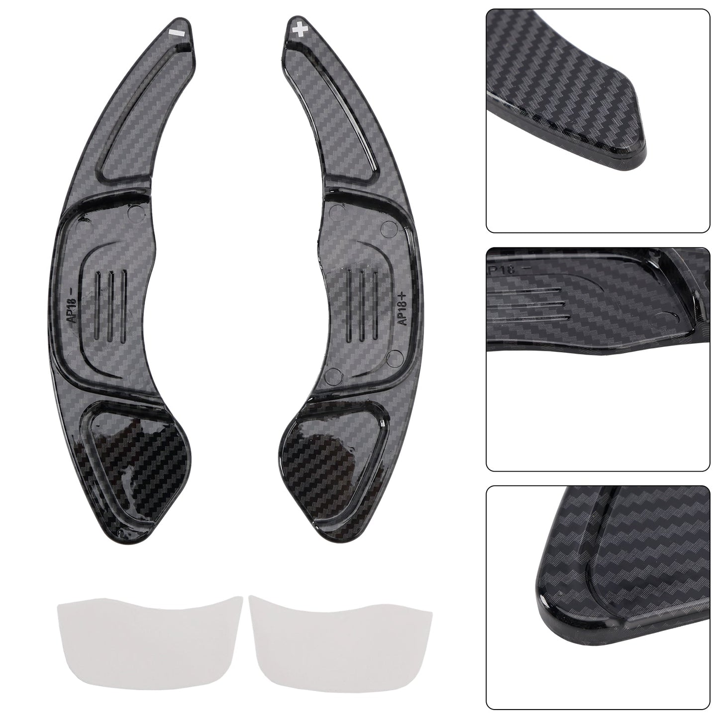 2016-2024 Volkswagen Sagitar Variant R-line Carbon Look Steering Wheel Paddle Shifter Extension Covers