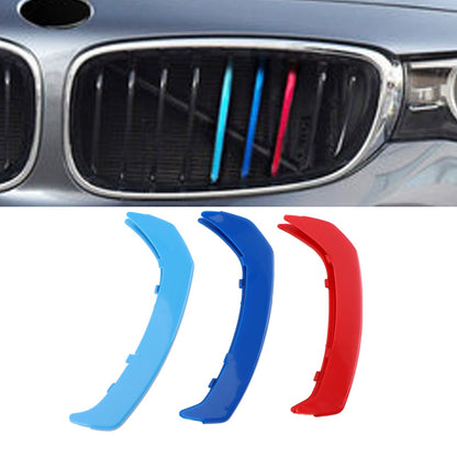 BMW GT3 9 Tri-Colour Front Grille Grill Cover Strips Clip Trim Grilles