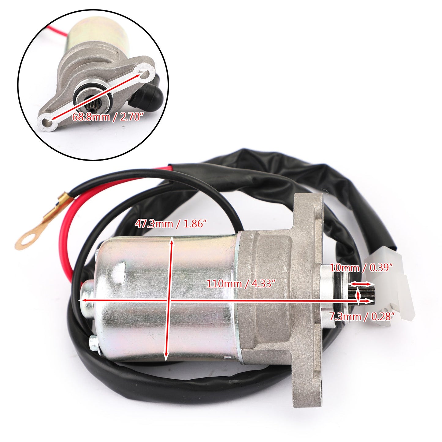 Starter Motor Fit for Kawasaki KFX50 KFX 50 ATV 2007 - 2020 #.21163-Y001 NEW Champoo
