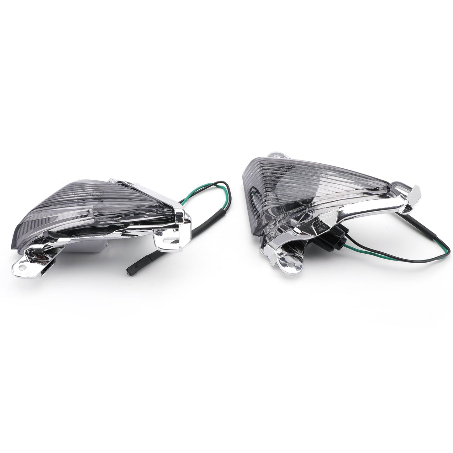 Front Turn Signals Lens Fit For Kawasaki ZX14R 2006-2010 ZX10R 2006-2007 Ninja 650F 2006-2008 Smoke Champoo
